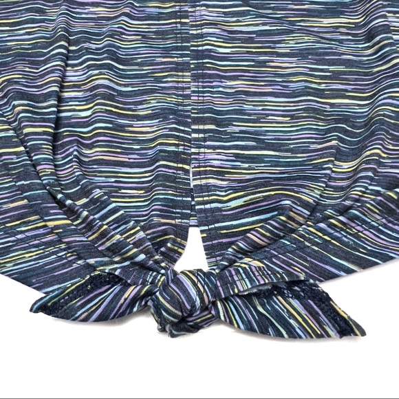 Ideology Tie Front Tank Sleeveless Yoga Fitness Top Green Zinnia Size Large - Picture 5 of 6